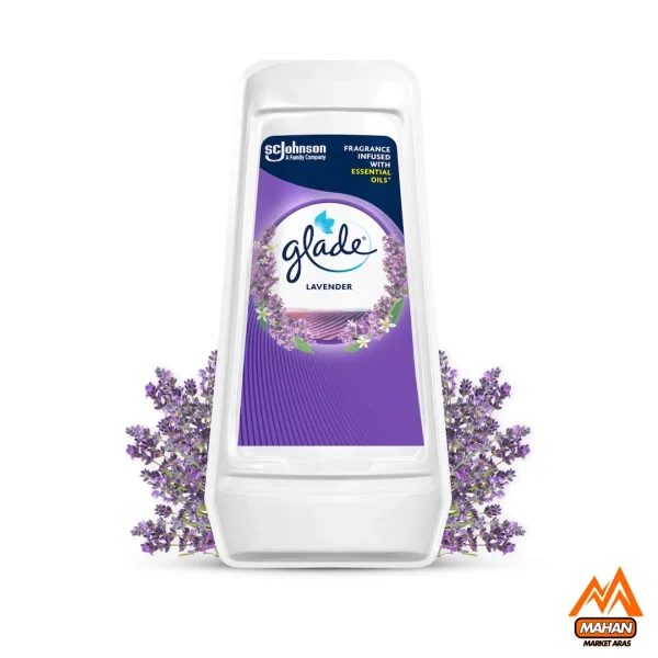 ژل خوشبوکننده هوا اسطوخودوس گلید Glade حجم 150 میل، رایحه آرامش‌بخش اسطوخودوس. ماندگاری 30 روز، مناسب فضاهای کوچک و خانه!