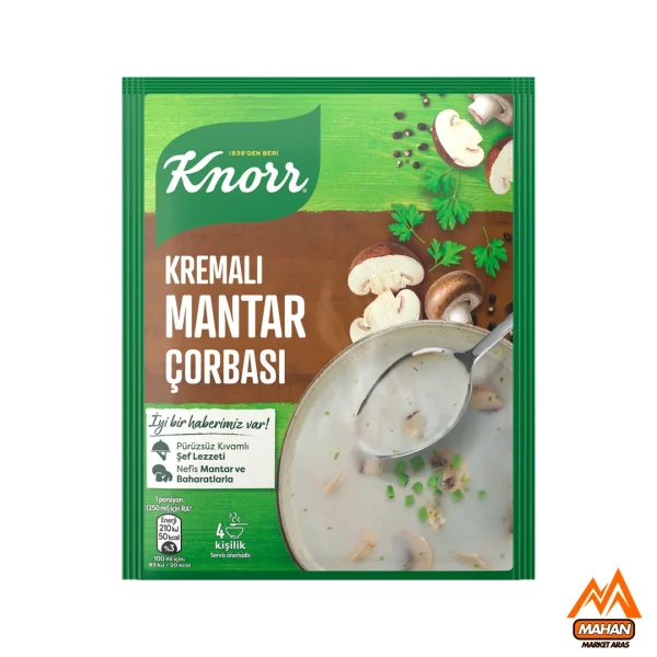 چاشنی سوپ قارچ و خامه کنور Knorr حجم 63 گرم مدل Knorr Kremalı Mantar Çorbası 63gr