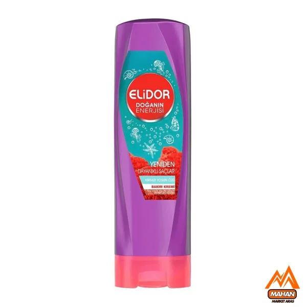 نرم کننده مو الیدور ELIDOR حاوی عصاره جلبک قرمز حجم 350 میل elidor hair conditioner containing red algae extract 350ml