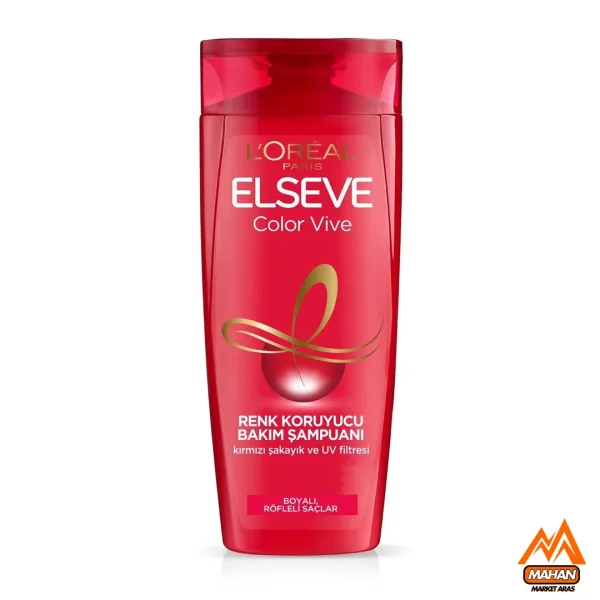 شامپو موهای رنگ شده و نرم کننده لورال LOREAL حجم 450 میل Loreal Elseve Color Vive Shampoo For Colored Hair 450ml
