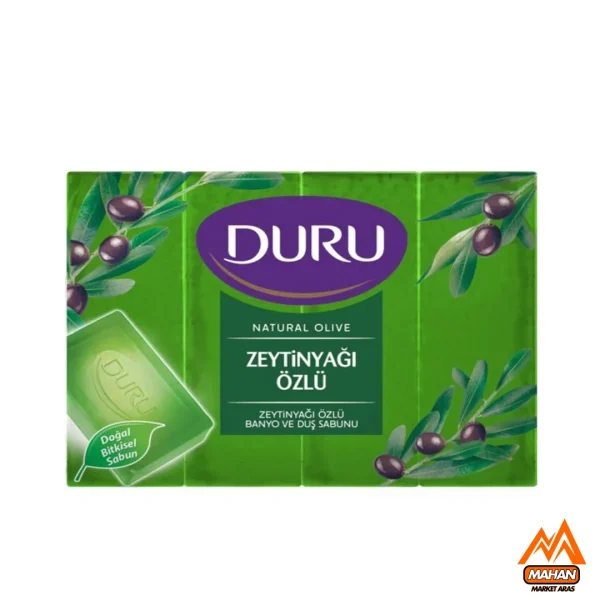 صابون شفاف دورو DURU مدل Zeytinyağı Özlü با روغن زیتون بسته 4 عددی 600 گرم Duru Zeytinyağı Özlü Duş Sabunu 4x150 600gr