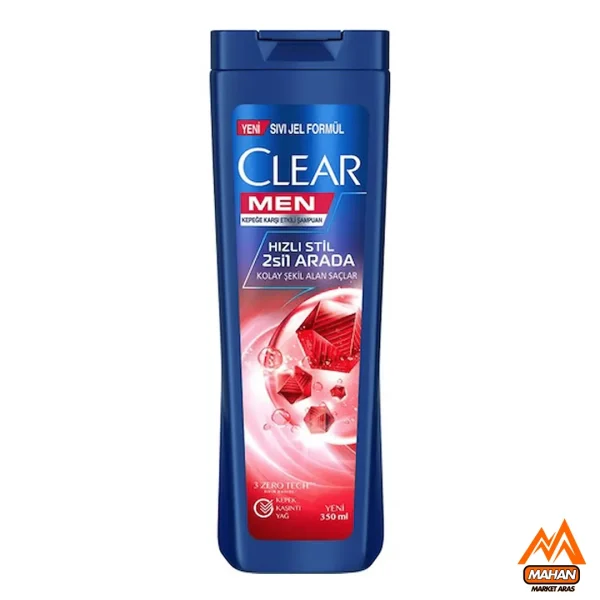 شامپو ضد شوره 2 در 1 مردانه کلییر CLEAR مدل Hizli Stil حجم 350 میل clear men sampuan hizli stil 2si 1 arada