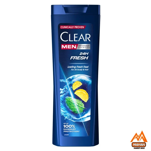 شامپو ضدشوره مردانه کلییر CLEAR مدل FRESH حجم 360 میل Shampoo Clear Men 24H Fresh 360ml