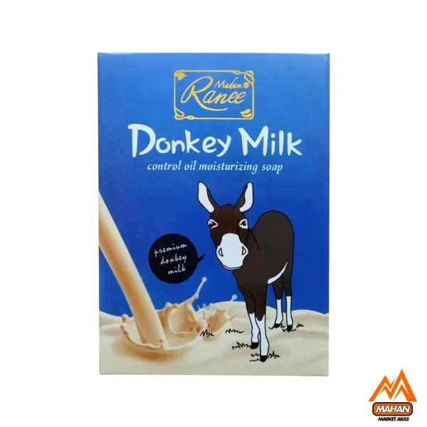 صابون آبرسان و کنترل کننده چربی پوست مادام رانی Madam Ranee مدل Donkey Milk وزن 100 گرم Madam Ranee Moisturising And Control Oil Donkey Milk Soap 100gr