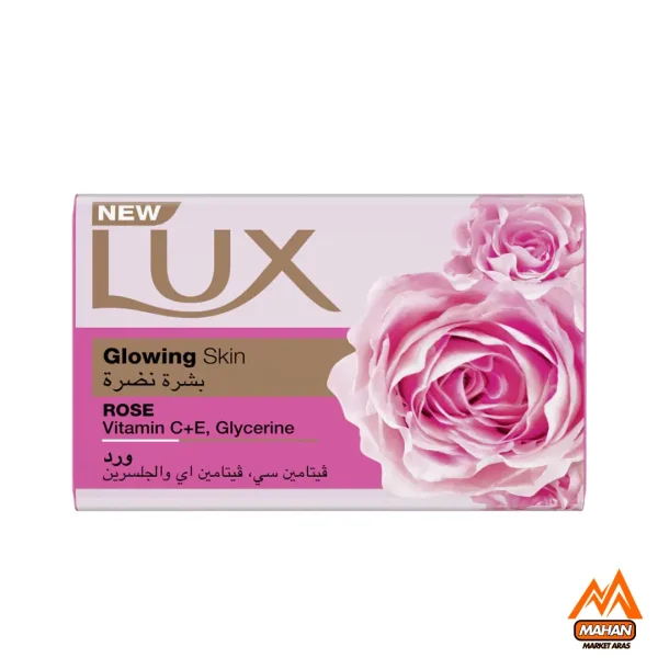 صابون لوکس Lux مدل Gardenia رایحه گل گاردنیا بسته 6 عددی 1020 گرم Lux Glowing Skin Rose Vitamin C And E Glycerinr Soap Bar 6x170 1020gr