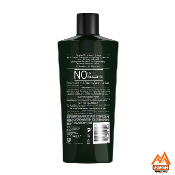 شامپو ترمیم کننده مو ترزمه TRESEMME مدل Botanique Nourish And Replenish حجم 700 میل Tresemme Botanique Nourish And Replenish 700ml - Image 3