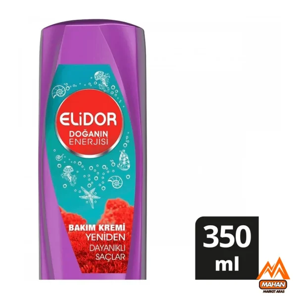 نرم کننده مو الیدور ELIDOR حاوی عصاره جلبک قرمز حجم 350 میل elidor hair conditioner containing red algae extract 350ml - Image 2