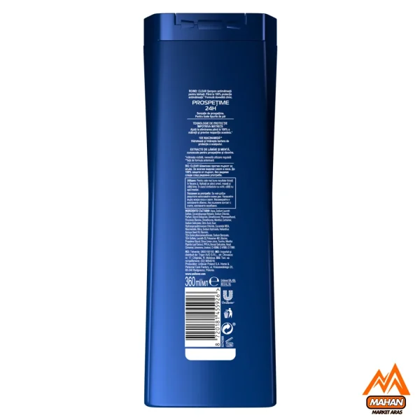 شامپو ضدشوره مردانه کلییر CLEAR مدل FRESH حجم 360 میل Shampoo Clear Men 24H Fresh 360ml - Image 3