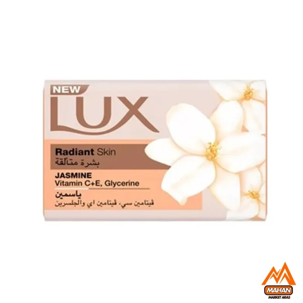 صابون لوکس Lux مدل Radiant Skin Jasmine رایحه گل یاس بسته 6 عددی 1020 گرم Lux Radiant Skin Jasmine Vitamin C And E Glycerinr Soap Bar 6x170 1020gr - Image 2