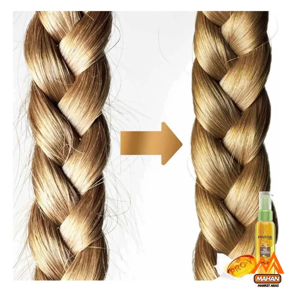 روغن مو آرگان پنتن PANTENE مناسب برای انواع مو ، به ویژه موهای خشک و آسیب دیده حجم 100 میل PANTENE PRO-V Argan Infused Hair Oil 100 ml - Image 2