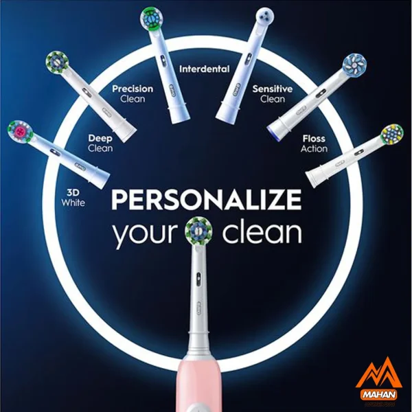 مسواک برقی صورتی اورال بی Oral-B مدل Oral B Pro Series 1 Electric Toothbrush Pink with Travel Case - Image 3