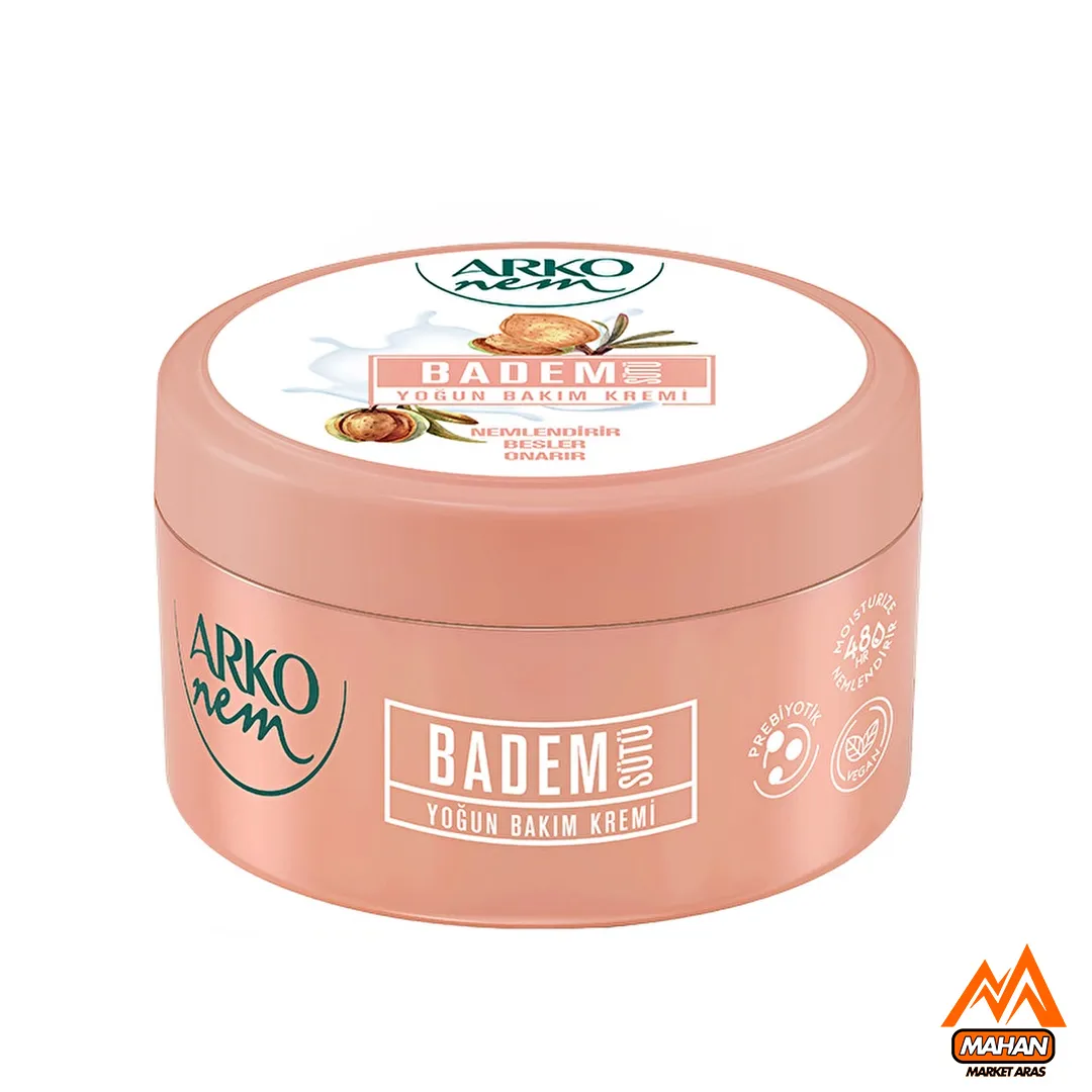کرم بدن آرکو Arko مدل Almond Milk حاوی عصاره شیر بادام حجم 250 میل