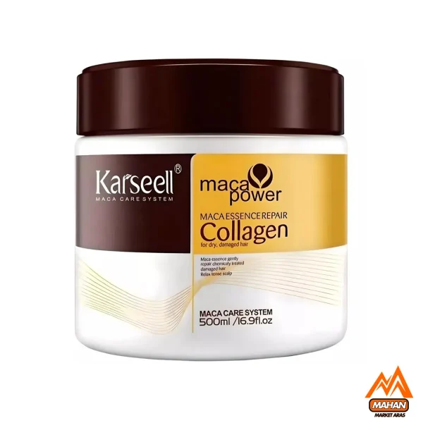 ماسک موی کلاژن کارسل KARSEELL مناسب موهای آسیب دیده و خشک حجم 500 میل Karseell Collagen Hair Mask For Dry Damaged Hair 500ml