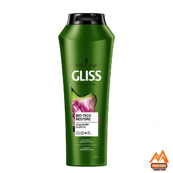 شامپو احیا کننده موی گلیس Gliss مدل Bio-Tech Restore مناسب موهای ضعیف حجم 500 میل Gliss Bio-Tech Restore Strengthening Shampoo 500ml
