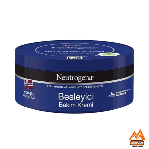 کرم مرطوب کننده و مغذی نوتروژینا Neutrogena مناسب پوست خشک حجم 200 میل مدل Neutrogena Besleyici Bakım Kremi 200ml