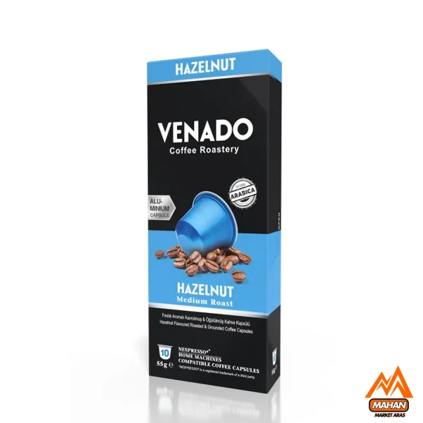 کپسول قهوه ونادو VENADO مدل Hazelnut بسته ۱۰ عددی Hazelnut Capsule Coffee VENADO 10X Capsule