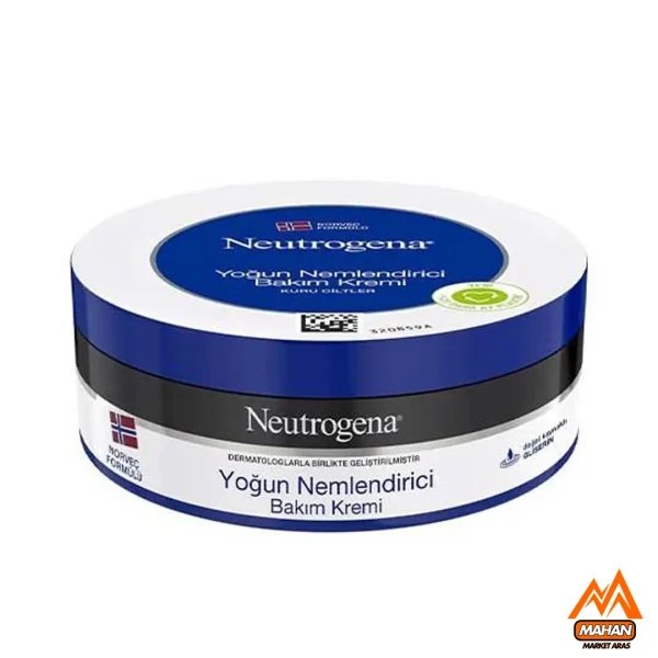 کرم مرطوب کننده قوی نوتروژینا Neutrogena مناسب پوست خشک حجم 200 میل Neutrogena Yogun Nemlendirici Bakim Kremi 200ml