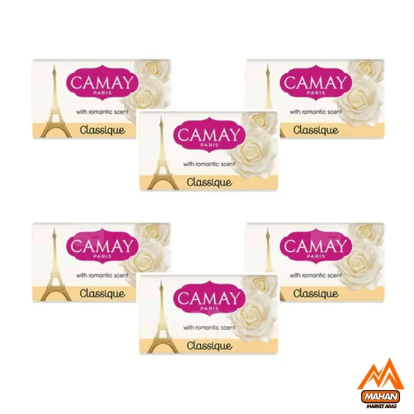 صابون کامای CAMAY مدل Classique با رایحه کلاسیک بسته 4 عددی 660 گرم Camay Bar Soap Classique 4x165 660gr