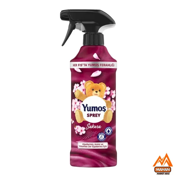 اسپری خوشبو کننده یوموش Yumoş مدل Sakura با رایحه شکوفه گیلاس حجم 450 میل Yumoş Spray Sakura 450ml