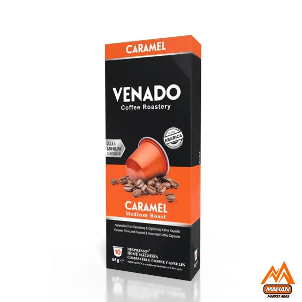 کپسول قهوه ونادو VENADO مدل Caramel بسته ۱۰ عددی Capsule Coffee Caramel Flavored Medium Roast VENADO 10xcapsules
