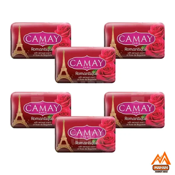 صابون کامای CAMAY مدل Romantique با رایحه رومانتیک بسته 4 عددی 660 گرم Camay Paris Romantique Beauty Bar Soap 4x165 660gr