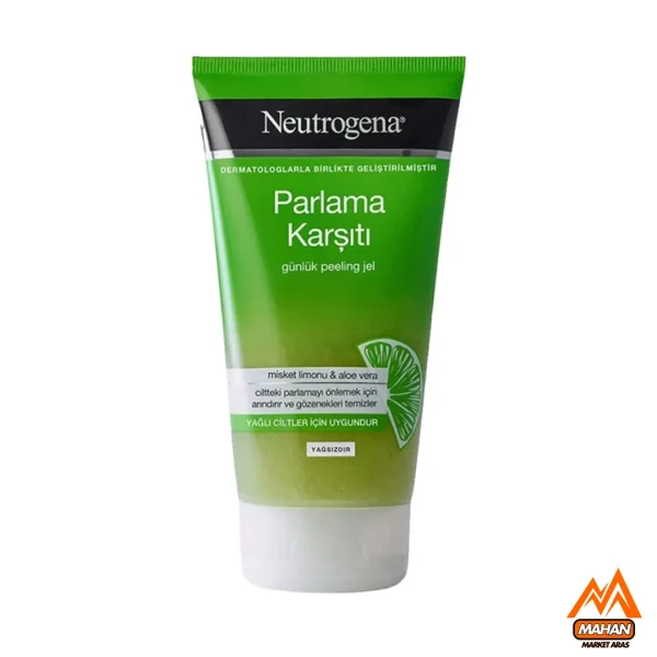 اسکراب لایه بردار و ضد لک نوتروژینا Neutrogena حاوی عصاره لیمو و آلوئه ورا با حجم 150 میل