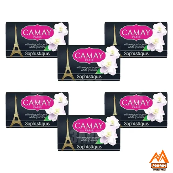 صابون کامای CAMAY مدل Sophistique با رایحه یاس سفید بسته 4 عددی 660 گرم Camay Paris Sophistique Beauty Bar Soap 4x165 660gr