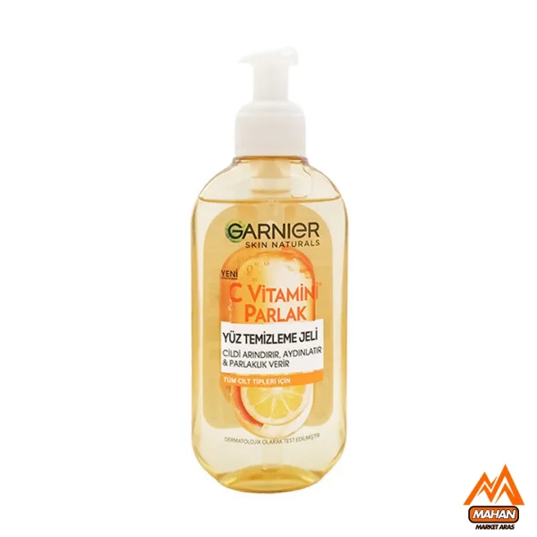 ژل شستشوی گارنیر، ژل ویتامین سی گارنیر، گارنیر روشن کننده، Garnier Vitamin C Gel، ژل 200 میل ، روشن‌کننده پوست، ضد لک، آبرسانی پوست، مراقبت از پوست، مناسب انواع پوست