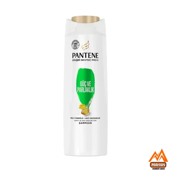 شامپو پنتن PANTENE مدل Guc Ve Parlaklik مناسب موهای ضعیف و مات 350 میل pantene Guc Ve Parlaklik shampoo 350 ml