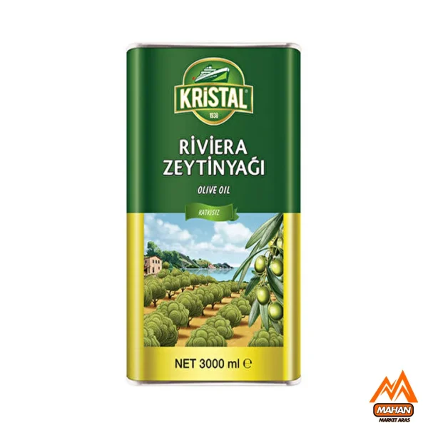 روغن زیتون کریستال KRISTAL حجم 3 لیتر kristal riviera zeytinyagi 3000 ML