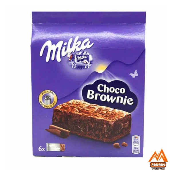 کیک براونی میلکا MILKA Soft Cake Browni تعداد 5 تکه 150 گرم Milka Soft Cake Browni 150 G