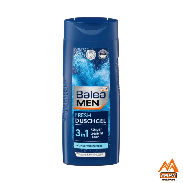 شامپو 3در1 سر و بدن باله آ Balea مدل Fresh حجم 300 میل Balea Men Fresh 3in1 Shower Gel 300ml