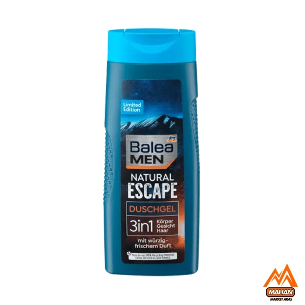 شامپو 3در1 سر و بدن باله آ Balea مدل Natural Escape حجم 300 میل Balea Men Natural Escape 3in1 Shower Gel 300ml