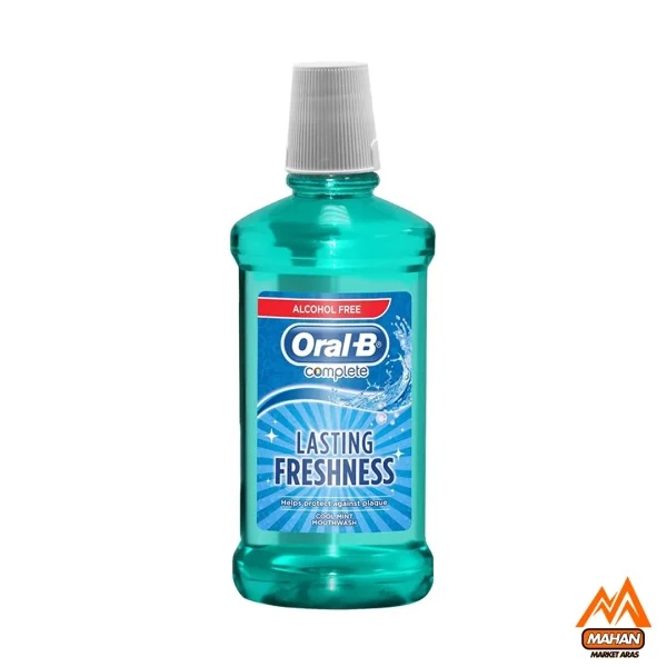 دهان شویه اورال بی Oral-B مدل Lasting Freshness حجم 500 میل Oral-B Complete Lasting Freshness Arctic Mint Mouthwash 500ml