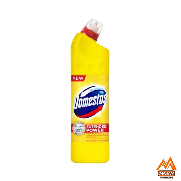 مایع سفید کننده غلیظ سطوح دومستوس Domestos رایحه لیمویی حجم 750 میل Domestos Lemon Bleach Citrus Toilet Cleaner 750ml
