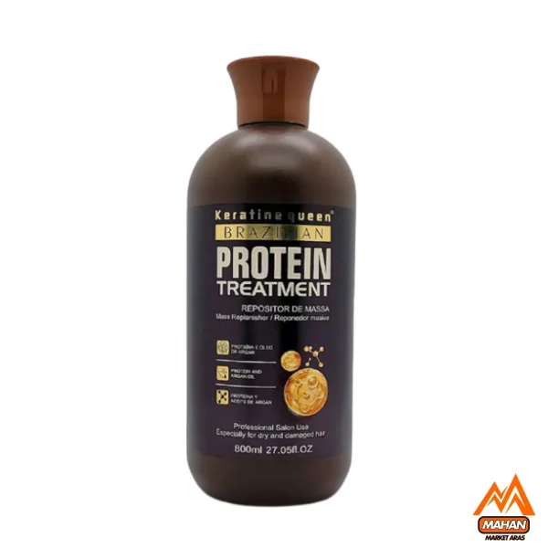 شامپو پروتئین کراتین کوئین KERATINE QUEEN حاوی روغن آرگان 880 میلی لیتر Keratine Queen Protein and Argan Oil Hair Treatment 880ml - Image 3