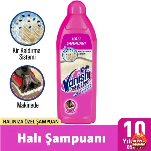 شامپو فرش ونیش Vanish مدل Kosla Oxi Action مناسب مصرف ماشینی حجم 850 میل Vanish Kosla Oxi Action Halı Şampuanı Makinede 850ml