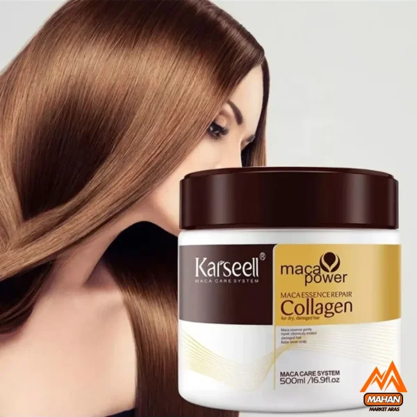 ماسک موی کلاژن کارسل KARSEELL مناسب موهای آسیب دیده و خشک حجم 500 میل Karseell Collagen Hair Mask For Dry Damaged Hair 500ml - Image 7