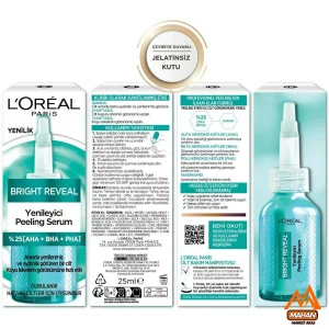سرم پیلینگ لایه بردار و ضد جوش لورال L’Oreal مدل BRIGHT REVEAL حجم 25 میل