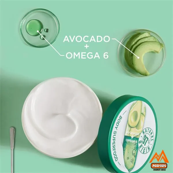 کرم بدن آبرسان و مرطوب کننده آواکادو و امگا 6 گارنیر Garnier مدل Superfood مناسب برای پوست خشک و حساس حجم 380 میل Garnier Body Superfood Avocado & Omega 6 Body Cream 380ml - Image 2