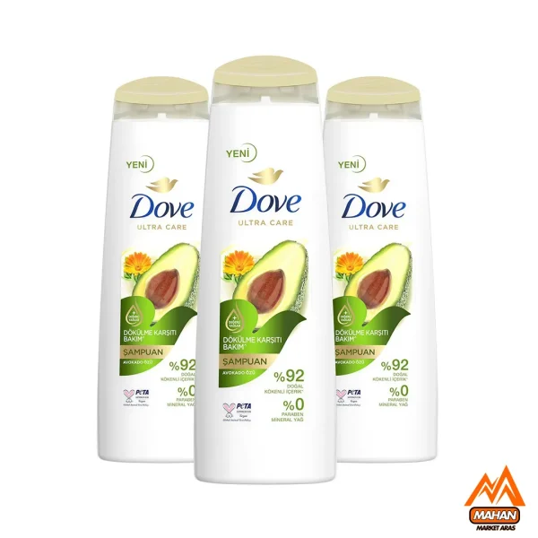 شامپو ضد ریزش مو داو DOVE حاوی عصاره آووکادو حجم 400 میل Dove Avokado Anti-Hairfall Şampuan 400 ml - Image 4