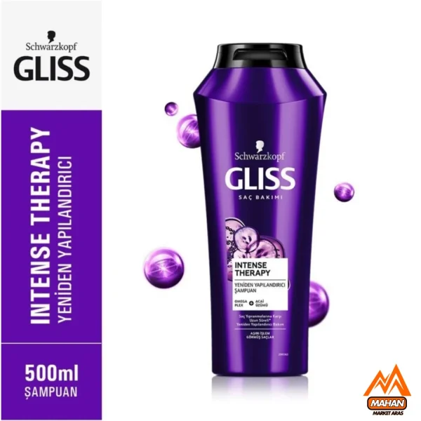 شامپو تقویت کننده مو گلیس Gliss مدل INTENSE THERAPY حجم 500 میل Gliss Intense Therapy Hair Care Shampoo 500ml - Image 3