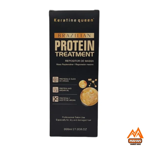 شامپو پروتئین کراتین کوئین KERATINE QUEEN حاوی روغن آرگان 880 میلی لیتر Keratine Queen Protein and Argan Oil Hair Treatment 880ml - Image 2