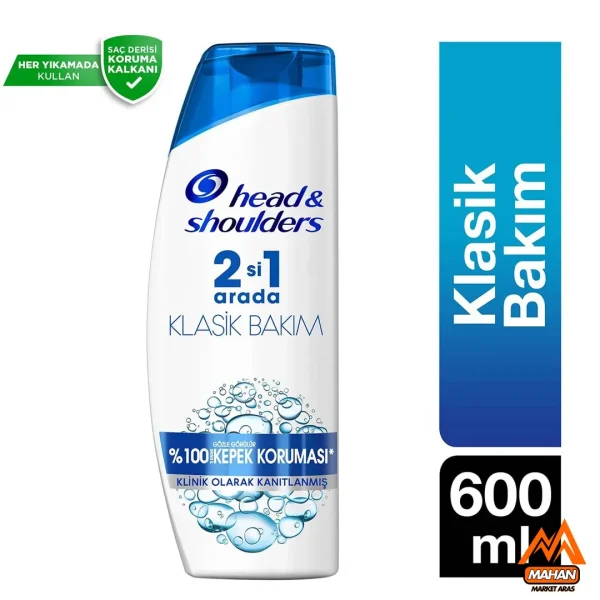شامپو 2در1 ضد شوره کلاسیک هد اند شولدرز Head & Shoulders حجم 600 میل Head & Shoulders 2in1 Classic Clean 72H 600ml - Image 3