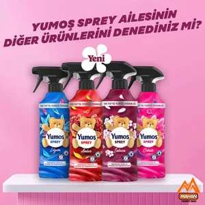 اسپری خوشبو کننده یوموش Yumoş مدل Lilyum  با رایحه گل سوسن حجم 450 میل Yumoş Sprey Lilyum 450ml