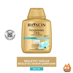 شامپو بدون سولفات و ضد ریزش بیوکسین Bioxcin حاوی ۹ روغن مغذی مناسب موهای خشک و آسیب دیده حجم 300 میل