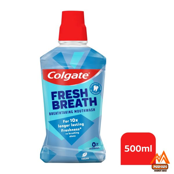 دهانشویه کلگیت Colgate مدل Fresh Breath حجم 500 میل Colgate Breathtaking Fresh Breath Mouthwash 500ml - Image 5