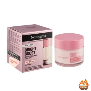 ژل کرم آبرسان ضد چروک و ضد لک برایت بوست نوتروژینا Neutrogena انواع پوست حجم 50 میل