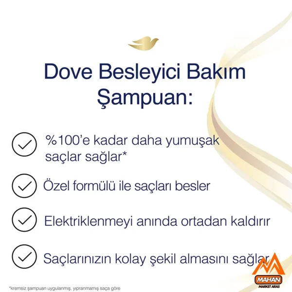 شامپو تغذیه کننده موی خشک داو DOVE حجم 400 میل Dove Nourishing Care Shampoo 400 ml - Image 4
