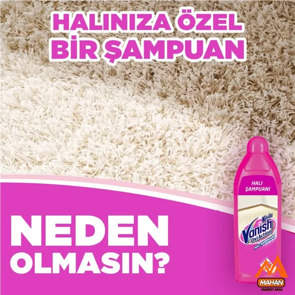 شامپو فرش ونیش Vanish مدل Kosla Oxi Action مناسب مصرف ماشینی حجم 850 میل Vanish Kosla Oxi Action Halı Şampuanı Makinede 850ml - Image 4